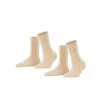 ESPRIT Uni Multipack W So coton unies lot de 2 paires, Chaussettes Femme, Beige Cream 4011, 35-38