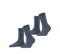 ESPRIT Uni Multipack W So coton unies lot de 2 paires, Chaussettes Femme, Bleu Light Denim 6660, 35-38