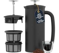 Espro P7 French Press Cafetière à piston isotherme à double paroi en acier inoxydable avec micro-filtre - Garde les boissons chaudes plus longtemps, parfait pour la maison (noir mat, 45 oz)