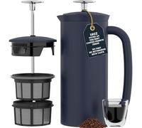 ESPRO - P7 French Press - Cafetière et théière isolées à double paroi en acier inoxydable avec micro-filtre - Garde les boissons chaudes plus longtemps, parfaite pour la maison (bleu égéen, 532 ml)