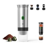 Esprova Portable Espresso Machine,20 Bar Mini Electric Espresso Machines Coffee Maker,3-in-1 Self-Heating & Cold Brew Espresso Maker,Compatible with Ground Coffee & Capsule,for Travel Office (Silver)