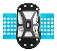 ESPTIGER ICE V2 Lot de 40 patins de souris universels en PTFE 4 tailles Blanc Pieds coulissants lisses avec bords incurvés et adhésif 3M