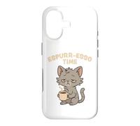 Espurr-Esso Time Coffee Cat fatigué des Chats drôles Design Coque pour iPhone 17