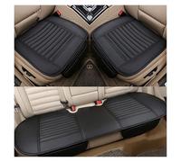 ESPYN Ensemble Housses Siège Ensemble Housses Siège en Cuir PU, Coussin Intérieur Voiture, Tapis Protection Universel pour Chaise, Véhicule 5 Sièges(Black Line 1 Set)