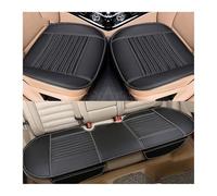 ESPYN Ensemble Housses Siège Housse Siège Voiture Quatre Saisons, Coussin en Cuir PU, Protection Universel Respirant pour Sièges Intérieur(White Line 1 Set)