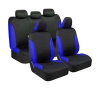 ESPYN Ensemble Housses Siège Housses De Siège Voiture Universelles pour 5 Places, Toutes Saisons, Accessoires D'intérieur(Blue-9 Full Set)