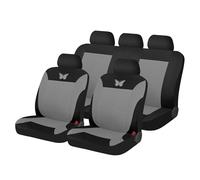 ESPYN Ensemble Housses Siège Housses Siège Voiture Universelles pour 5 Places, Accessoires D'intérieur, Protections Automobiles Toutes Saisons(Grey-9 Full Set)