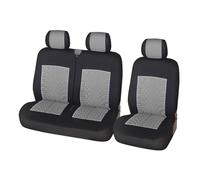ESPYN Ensemble Housses Siège Housses Siège Voiture Universelles pour Transporteur/Van, avec Accessoires D'intérieur Camion en Cuir Artificiel(Gray polyestor)