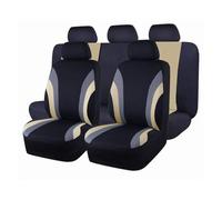 ESPYN Ensemble Housses Siège Housses Universelles D'intérieur D'automobile, Fournitures De Décoration Véhicule pour Salon, Coussin Siège Voiture(Beige)