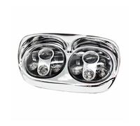 ESPYN Phares Avant Moto Phare Avant 90W Double LED 5,75 Pour Route Pour Glide 2004 2005 2006 2007 2008 2009 2010 2011 2012 2013(Chrome 2)