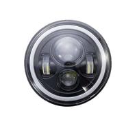 ESPYN Phares Avant Moto Phare LED 2 Portes 7 Pouces Pour Jeep Pour Wrangler Pour TJ Pour LJ Pour JK 2 Portes Phare Blanc À Angle Halo Clignotant Haut/bas(1piece-H49003HB2)