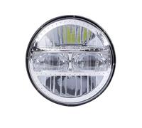 ESPYN Phares Avant Moto Phare LED Rond 5,75 Pouces Avec Anneau Halo Feux Jour Blancs Noir/chrome Pour Shadow Pour VT 600 700 750 1100 Pour VTX 1300 1800(1Piece BLACK)