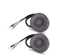 ESPYN Phares Moto Feu Arrière LED Rond Universel Motos Pour ATV Pour UTV Pour Chopper Pour Bobber Stop Rouge 12V Avec E24(2 pièces)