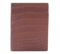 Esquire Croco Porte-monnaie Protection RFID Cuir 10 cm brun