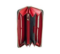 Esquire, Esquire 1961-04 Portefeuille long à fermeture éclair Noir/rouge, noir/rouge
