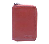 Esquire Étui pour carte de crédit rouge pour femme - Oslo Nappa CC Zip Wallet 213940