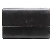 Esquire Porte-monnaie noir en cuir pour femme - Dallas Wallet With Flap 195510