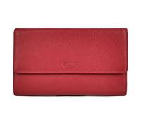 Esquire Primavera Porte-monnaie Protection RFID Cuir véritable 18 cm rouge
