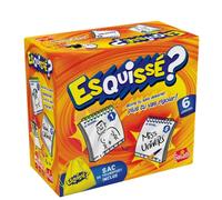 Esquissé 6 Joueurs - Format Voyage Pratique - Jeu de Société de Dessins Dès 8 Ans - Fais Deviner ton Dessin à ton Voisin - Tout Inclus pour Dessiner + Sac de Transport - 4 à 6 joueurs - 20 min