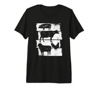 Esquisse d'agriculture Élevage Paysan T-Shirt Haut de Gamme