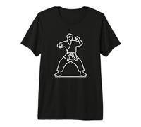 Esquisse de Karatéka Ceinture Noire Shotokan T-Shirt Haut de Gamme