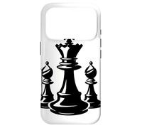 Esquisse de la Reine et du Roi d'échecs Coque pour iPhone 17 Pro