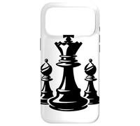 Esquisse de la Reine et du Roi d'échecs Coque pour iPhone 17 Pro Max