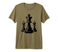 Esquisse de la Reine et du Roi d'échecs T-Shirt Haut de Gamme
