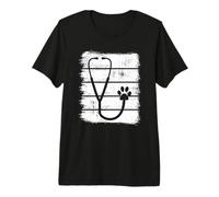 Esquisse de stéthoscope vétérinaire T-Shirt Haut de Gamme