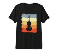 Esquisse de Violon Vintage Violoniste T-Shirt Haut de Gamme