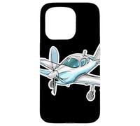 Esquisse d'un avion à hélice Passionné d'aviation Coque pour iPhone 15 Pro