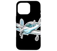 Esquisse d'un avion à hélice Passionné d'aviation Coque pour iPhone 16 Pro