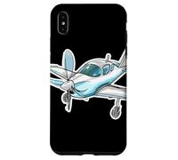 Esquisse d'un avion à hélice Passionné d'aviation Coque pour iPhone XS Max
