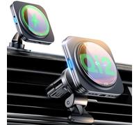 ESR Qi2 15W Chargeur de Voiture MagSafe, Chargeur Magnétique de Voiture Certifié Qi2, pour Grille d'aération/Tableau de Bord, Support pour iPhone 16/15/14/13/12, Galaxy S25 Série, Charge Rapide, Noir