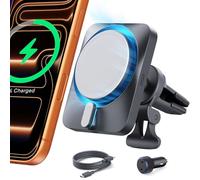ESR 15W Support Telephone Voiture avec CryoBoost, Fabriqué pour Apple, Chargeur Magsafe Voiture, Support Telephone Magnétique pour iPhone 17/17e/16/15/14/13/12, S26,Chargeur de Refroidissement Rapide