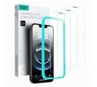 ESR 3 Pièces Verre Trempé pour iPhone 17e/iPhone 16e/iPhone 14/iPhone 13/iPhone 13 Pro, Cadre D'installation Facile, Ultra Résistant, Film Protection écran, Anti-rayures, Protection Militaire
