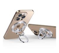 ESR HaloLock Anneau Support Magnétique pour Téléphone, Support Téléphone Compatible avec MagSafe, Grip pour Téléphone Compatible avec Les séries iPhone 16/15/14/13/12, S25, Béquille Réglable, Argent