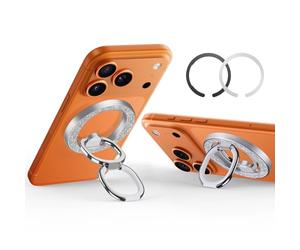 ESR Anneau Support Magnétique pour Téléphone, Support Téléphone Compatible avec MagSafe, Grip pour Téléphone Compatible avec iPhone 17e/Air/17/16/15/14/13,Google Pixel 10, S2,Béquille Réglable,Argent