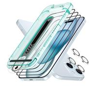 ESR Armorite Verre Trempé pour iPhone 15 Plus avec Caméra Protecteur,Contenir 3 Protection écran et 2 Protection Objectif Caméra Individuel, Protection Militaire, Anti Rayures