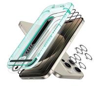 ESR Armorite Verre Trempé pour iPhone 15 Pro Max avec Caméra Protecteur,Contenir 3 Protection écran et 2 Protection Objectif Caméra Individuel, Protection Militaire, Anti Rayures