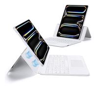 ESR Ascend Étui pour clavier compatible avec iPad Pro 12.9 (7ème génération), disposition allemande, blanc