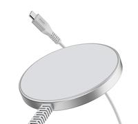 ESR Chargeur Induction avec MagSafe, Charge Magnétique, Fixation Solide | Câble 1,5 m, pour Séries iPhone 18 Pro/Pro Max, 17/16-12, Samsung Galaxy S26 Series, Sans Adaptateur Secteur, Blanc