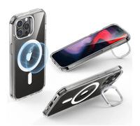 Esr Classic Hybrid Case Avec Stash Stand (Halolock), Compatible Avec Iphone 15 Pro Max, Transparent