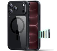 ESR Classic Hybrid Coque pour iPhone 18 Pro/17 Pro, Noir Transparente | Anti-jaunissement Longue Durée, Ultra-fin, Compatible avec MagSafe, Protection Militaire 3X, Coque Magnétique
