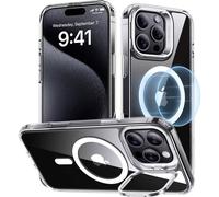 ESR Classic Hybrid HaloLock Case + Stash Stand Coque arrière Apple iPhone 16 Pro Max transparent compatible avec MagSafe 1A7500102