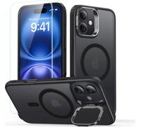Esr Classic Hybrid Kickstand Halolock Magsafe & Tempered Glass Iphone 16 Frosted Black
