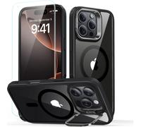 Esr Classic Hybrid Kickstand Halolock Magsafe & Tempered Glass Iphone 16 Pro Max Clear/Black