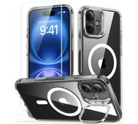 ESR Classic Hybrid Kickstand HaloLock MagSafe & verre trempé Apple iPhone 16 Plus Clear