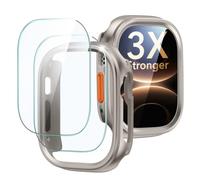ESR Coque Accessory Glass by Corning™ pour Apple Watch Ultra 4/3/2/Ultra | Coque 49 mm et Protecteurs d’Écran Militaires. Cadre Métallique de Précision, Installation Facile, Titane