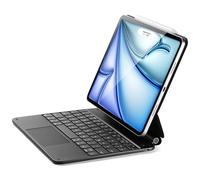 ESR Coque Clavier pour iPad Air/Pro 11, Support Magnétique à Réglage Rapide | pour Air 5/4e, Verrou Magnétique Sécurisé, Trackpad Multi-Touch Précis, Touches Rétroéclairées, DEU QWERTZ, Noir